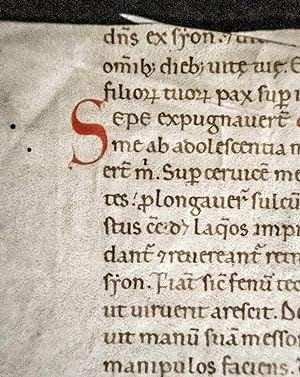 Manuscript cutting from Psalter France 1175 [Psalm 125]