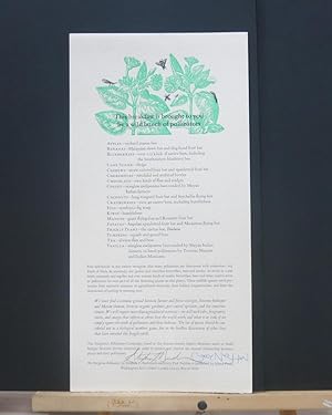 This breakfast is brought to you by a wild bunch of pollinators (Signed Broadside)