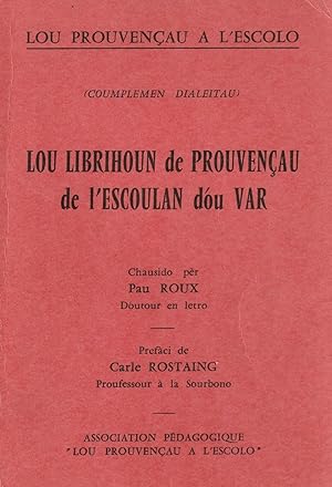 Lou librihoun de Prouvençau de l'Escoulan dou Var