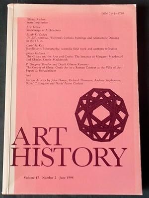Art History Volume 17 Number 2. June 1994.