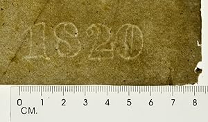 Sheet of blank early wove paper with watermark 1820