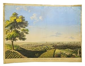 1805 Grabado Vue Générale de Paris, prise de Ménil-Montant Gouache Visto a 5500?