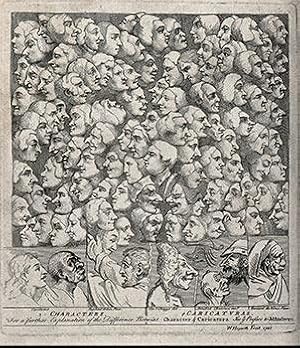 Characters & Caricaturas. Original etching.