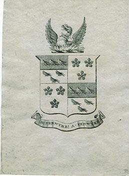 Coat of Arms of A. Renwyke.Original engraving.