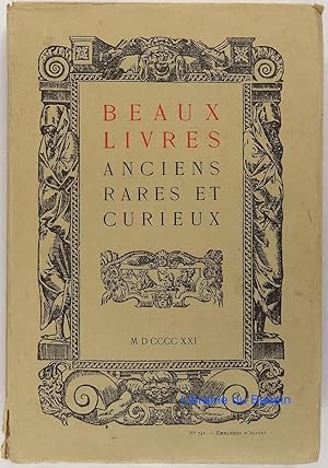 Beaux livres anciens rares et curieux