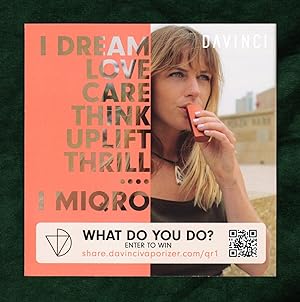 "What do You Do?" - Davinci Vaporizer Promo Card - Vaping / Marijuana Ephemera