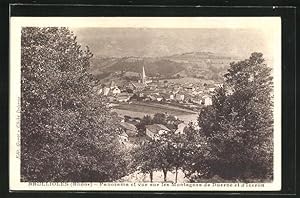 Carte postale Brullioles, vue générale et vue sur les Montagnes de Duerne et d`Izeron
