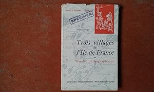 Trois villages d'Ile-de-France au XVIIIe siècle. Etude démographique