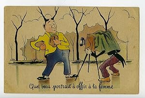France Humoristic Postcard Photographer & Model 1920