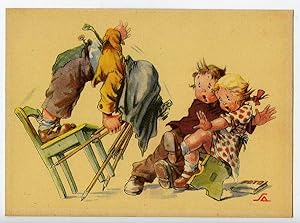 France Humoristic Postcard Children Acrobat Photographer 1930