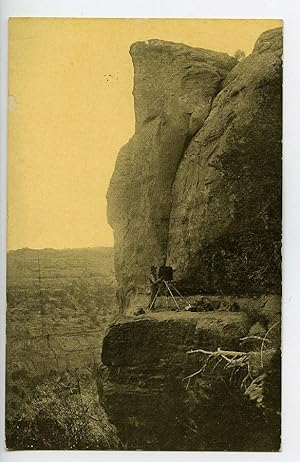 USA Colorado Mesa Verde Spring House Postcard Photographer at Work 1900