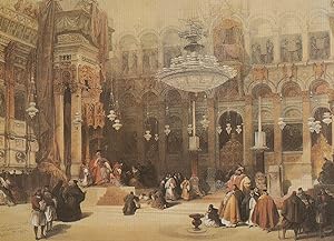 David Roberts Church Of The Holy Sepulchre Jerusalem Victorian Painting Postcard
