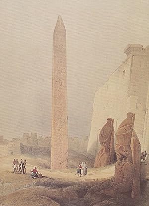 David Roberts Obelisk Of Ramasses II at Luxor Painting Postcard
