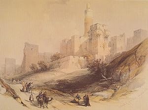 David Roberts The Citadel Of Jerusalem Without Walls Painting Postcard