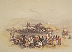 David Roberts Encampment Of Pilgrims at Jericho Painting Postcard