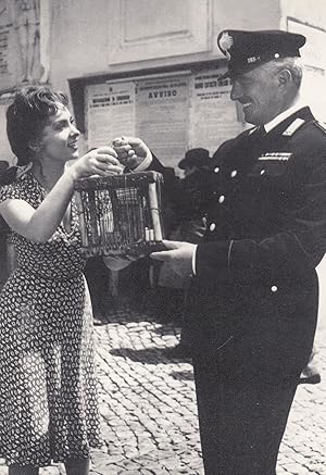 Bread Love & Jealousy Gina Lollobrigida Luigi Comencini Military Movie Postcard