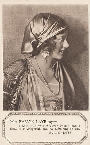 Evelyn Laye Actress Antique Beauty Advertising Cream Postcard
