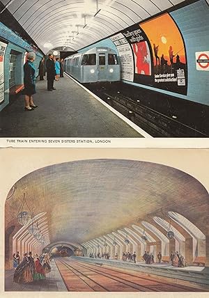 Baker Street Seven Sisters 3x Tube Station Postcard s