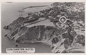Dorchester Hotel Torquay Map Real Photo Vintage Postcard