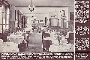Martinez Spanish Regent Street Restaurant London Old Postcard