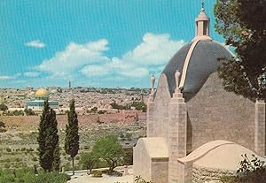 The Church Of Dominus Flevit Dome Of The Rock Jerusalem Postcard