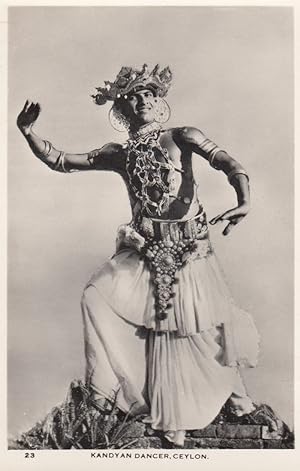 Kandyan Dancer Ceylon Real Photo Postcard