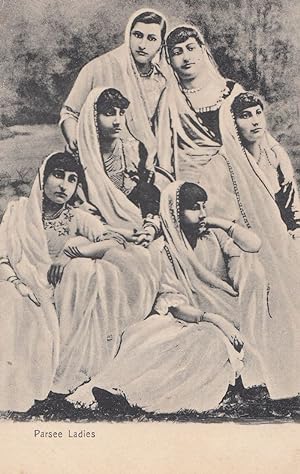 Indian Parsee Ladies Fashion Antique Postcard