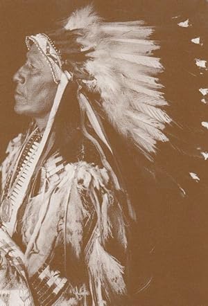 Chief Strange Horse Upper Brule Sioux Red Indian Western Postcard