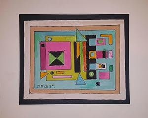 VINTAGE ROLPH SCARLETT ABSTRACT NON-OBJECTIVE ART MINIMALISM MODERNISM PAINTING