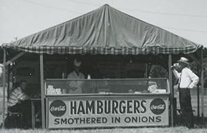 VINTAGE HAMBURGERS SMOTHERED IN ONIONS LOVE COCA COLA SIGNS FOOD SHACK PHOTO
