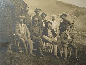 ANTIQUE RARE GOLD SILVER MINING AMERICAN MINERS SAN JAVIER MEXICO DOG OLD PHOTO