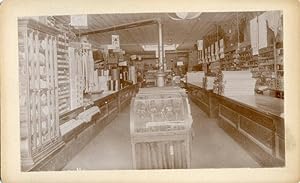 ANTIQUE AMERICANA BUSINESS 1898 GENERAL STORE RUGS GEISHA HAT HOSIERY CANE PHOTO