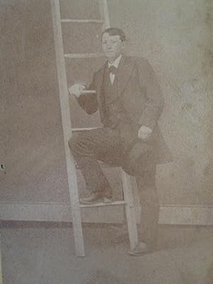 ANTIQUE NEWPORT PA INVENTOR  CLIMBING THE LADDER OCCUPATIONAL  COBLE CDV PHOTO