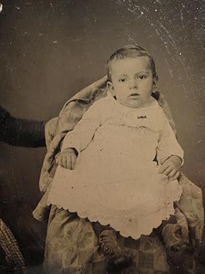 ANTIQUE AMERICAN HIDDEN MOTHER BABY BOY INFANT ARTISTIC BEAUTY TINTYPE PHOTO