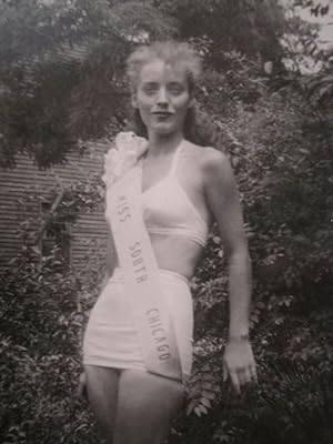 VINTAGE PERFECT 10 AMERICAN MISS SOUTH CHICAGO 1948 BIKINI PINUP TEEN GIRL PHOTO