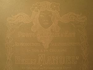 ANTIQUE VICTORIAN PARIS LISTED PHOTOGRAPHER HENRI MANUEL ART NOUVEAU ART PHOTO