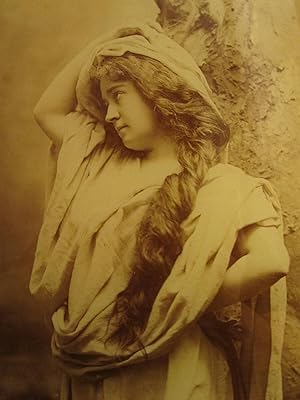 ANTIQUE AMERICAN ARTISTIC LONG HAIRED BEAUTY LISTED CAMPBELL ELIZABETH NJ PHOTO