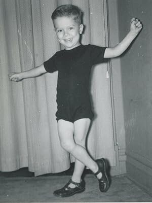 VINTAGE DANCING LITTLE BOY TINY DANCER TAP SHOE MOVES TWIRLING LEGS OLD PHOTO