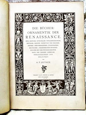1878 RENAISSANCE PRINTING DESIGNS / DIE BÜCHER-ORNAMENTIK DER RENAISSANCE with 100 PLATES Fonts V...