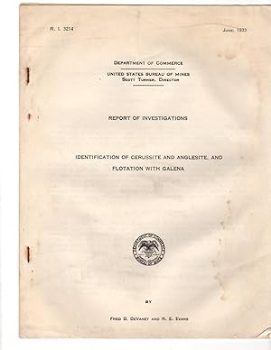 Department of Commerce, United States Bureau of Mines Report of Investigations: Identification of...