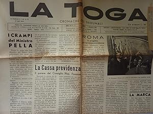 LA TOGA CRONACHE DEI TRIBUNALI Anno XX N.° 17 Napoli 1 Dicembre 1949