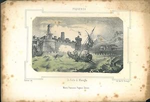 Litografia della veduta del Forte di Marsiglia