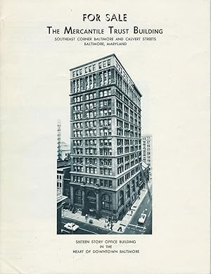 For Sale, the Mercantile Trust Building . Baltimore, Maryland. Brochure