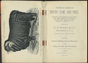 Spanish or American Merino Rams and Ewes . Selected by E. N. Bissell & Co. . from the Best Vermon...