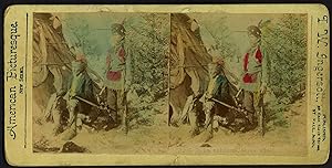 "Ja ka nahnami, Sioux Chief". Native American stereoview card