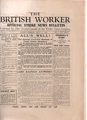 The General Strike. (The British Worker. May 10 1926) (Reprint?)