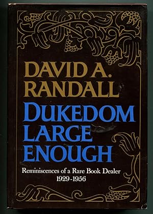 DUKEDOM LARGE ENOUGH: Later printing of this highlight of book related memoirs