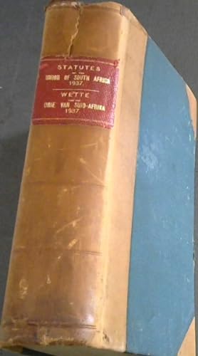 Statutes of The Union of South Africa 1937 with Tables of Contents (Alphabetical and Chronologica...