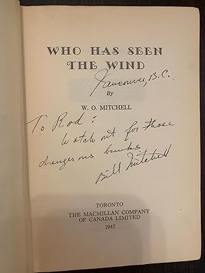 Who Has Seen The Wind (Inscribed Copy)