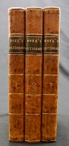 Monk - An Agricultural Dictionary 3 Vol Fine 1st